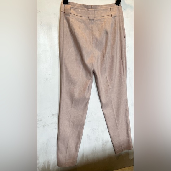 Woman’s Express Ankle High Rise dress pants pink tan color Size 4L - Picture 4 of 6